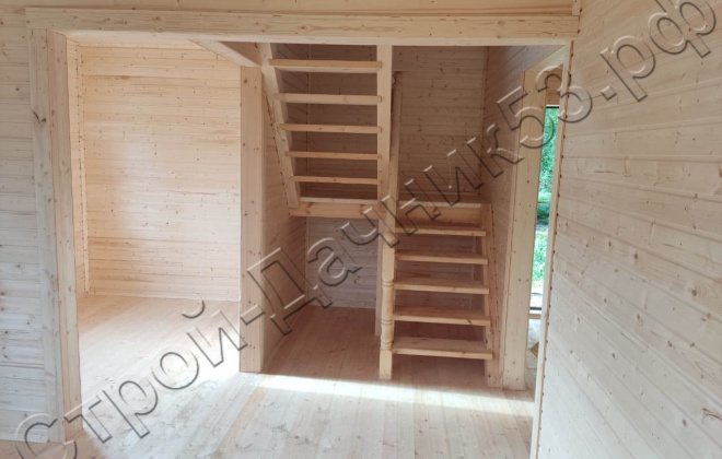 4 Каркасно-щитовой дом Д-59, 6x6м, 69.8 М², Московская область, Шаховской район, деревня Рябинки (19)